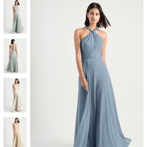 Jenny Yoo Bridesmaids Dress Halle Sz 6 BlueBell